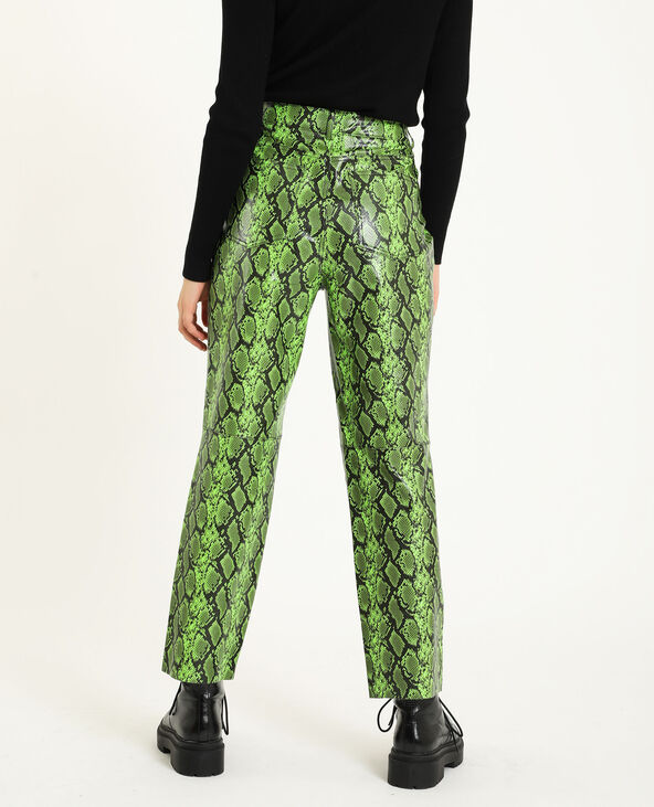 Pantalon simili cuir vert - Pimkie