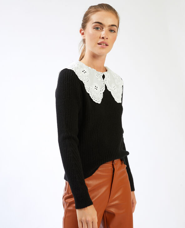 Pull a col claudine crochet