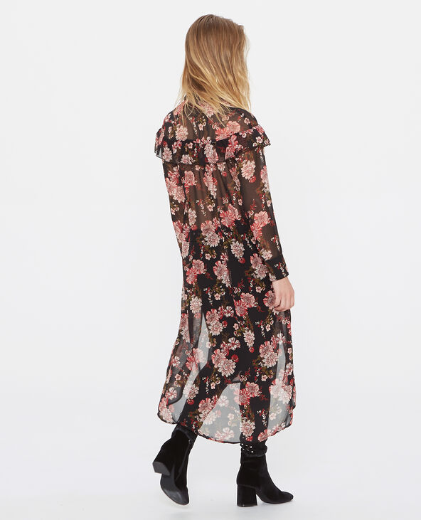 Robe avec top voile transparent