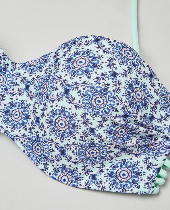 Haut de bikini imprimé mosaïque blanc - Pimkie