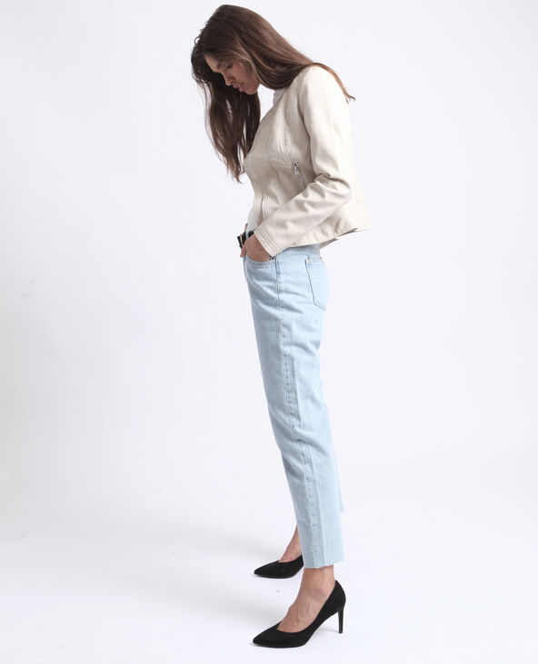 Veste en simili cuir beige - Pimkie