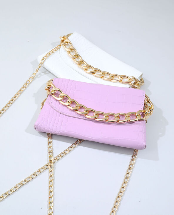 Mini sac hotsell effet croco lilas