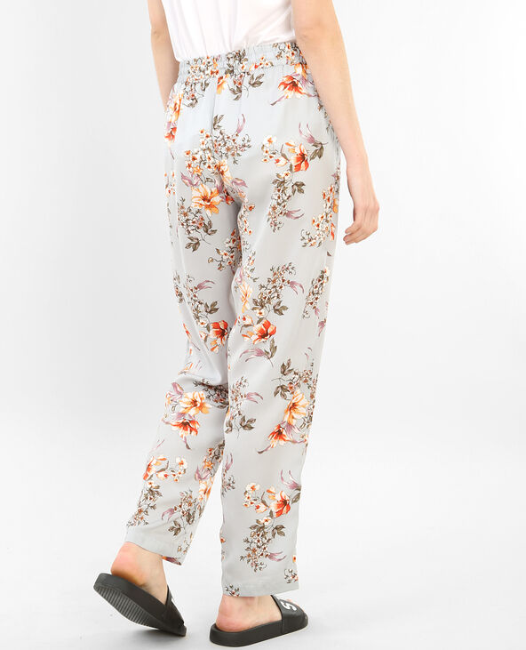 Pantalon homewear satin imprimé bleu - Pimkie