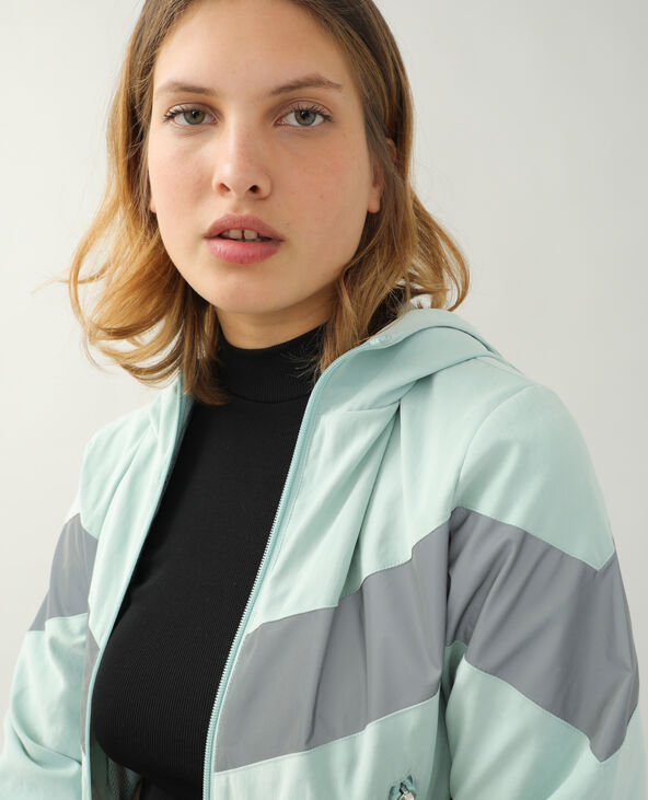 Veste coupe-vent à capuche vert de gris - Pimkie
