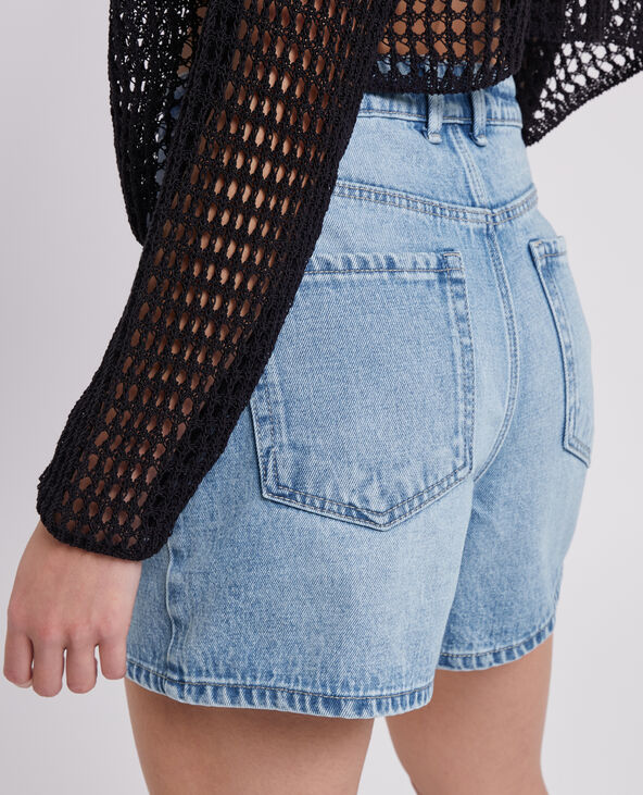 Short en jean taille haute bleu - Pimkie
