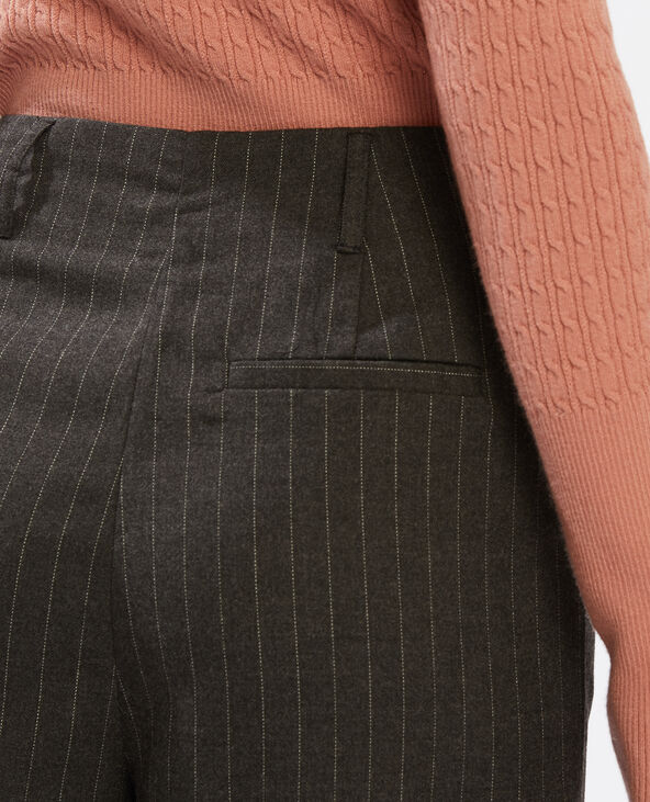 Pantalon large gris chiné - Pimkie