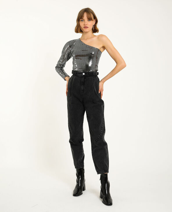 Body asymétrique argenté - Pimkie