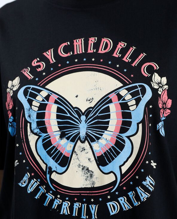 T-shirt à motif papillon gris foncé - Pimkie