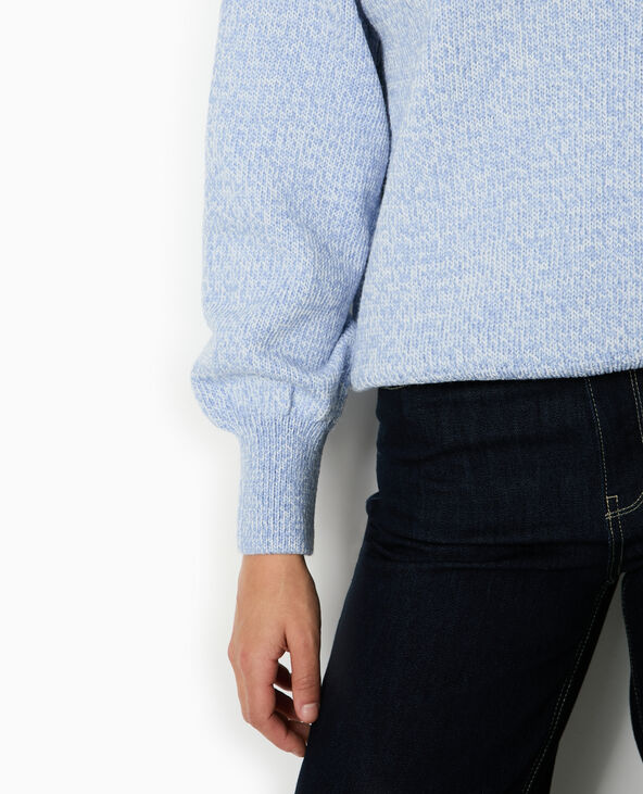 Pull oversize en maille moulinée bleu - Pimkie