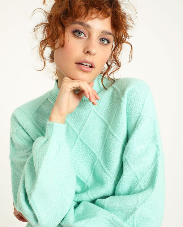Pull bleu turquoise best sale
