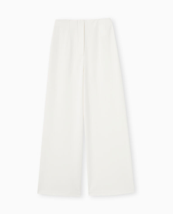 Pantalon large et droit taille haute  écru - Pimkie