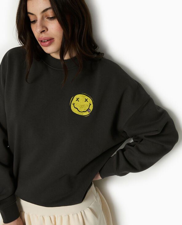 Sweat print NIRVANA noir - Pimkie