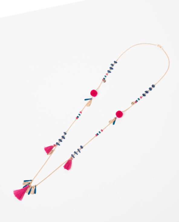 Long collier à pompons doré - Pimkie