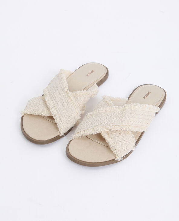 Sandales en tissu beige - Pimkie