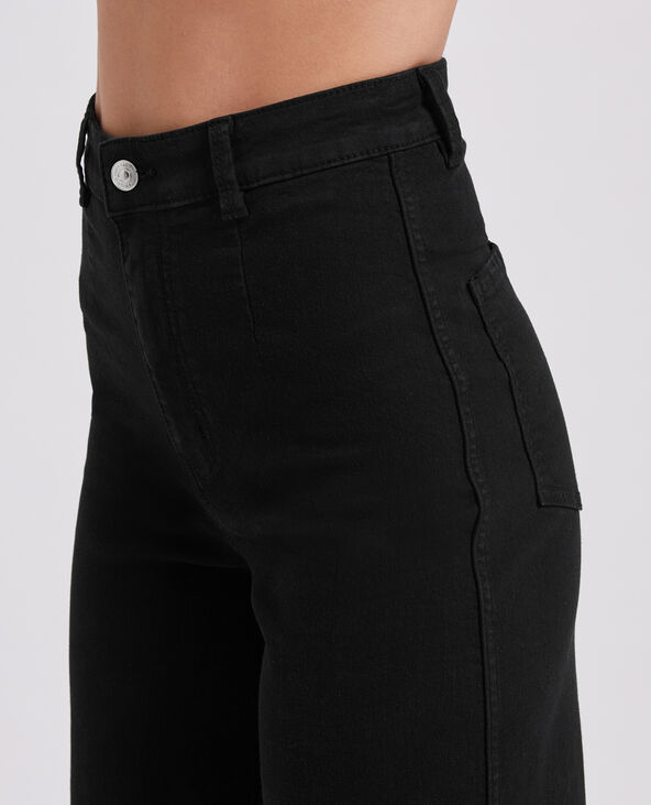 Jean wide taille haute noir - Pimkie
