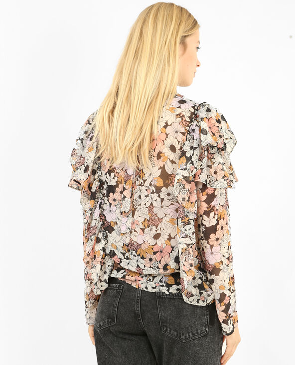 Blouse à imprimé fleuri noir - Pimkie