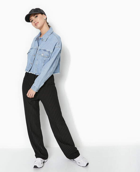 Veste en jean cropped bleu clair - Pimkie
