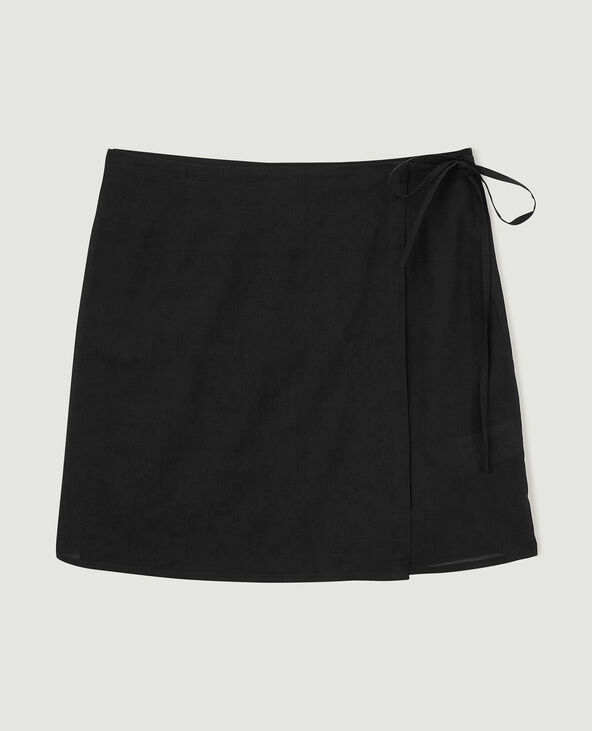 Jupe courte porte-feuille noir - Pimkie