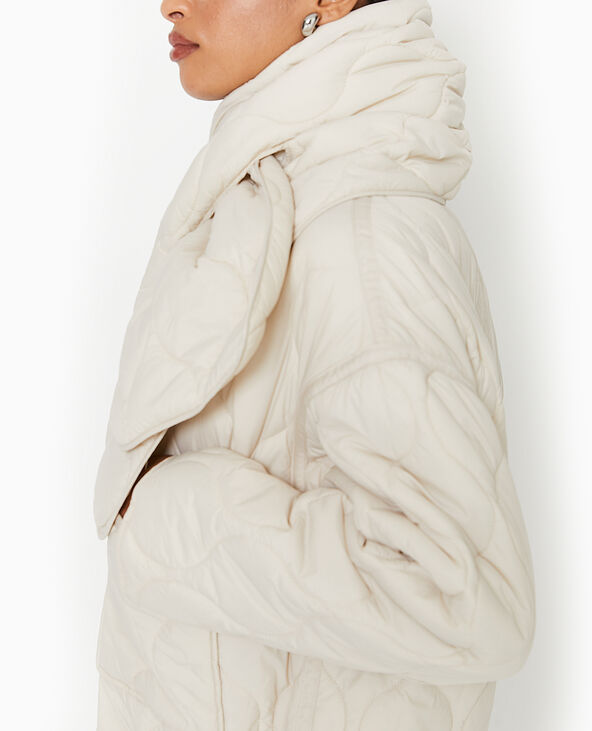 Veste matelassée + écharpe assortie beige - Pimkie