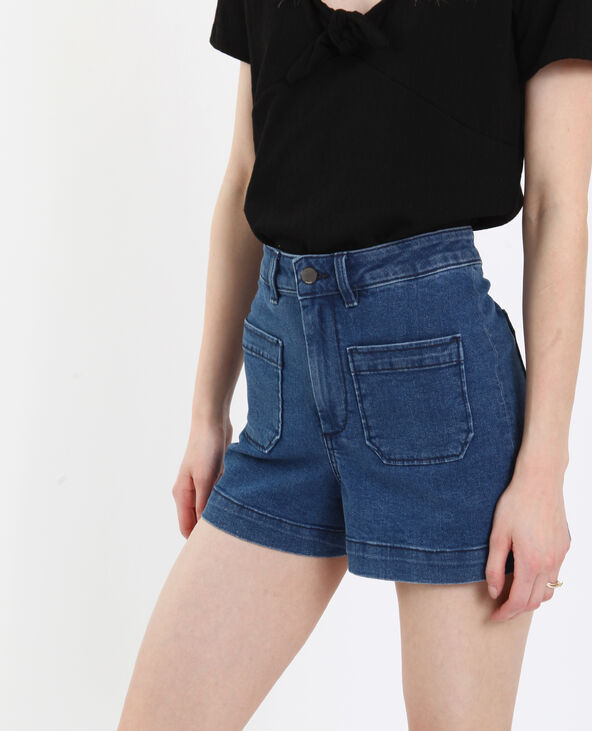Short en jean high waist bleu - Pimkie
