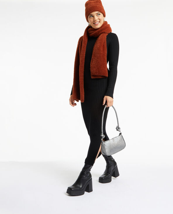 Sac baguette tissu métallisé argenté - Pimkie