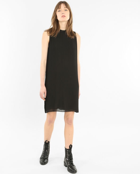 Robe en voile plissé noir - Pimkie