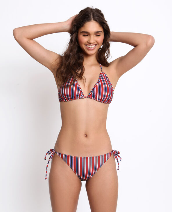 Bas de bikini à rayures marron - Pimkie