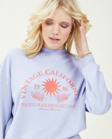 Sweat col rond bleu - Pimkie
