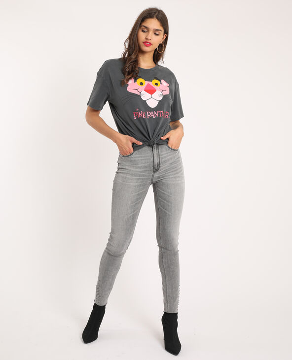 T-shirt La panthère rose gris foncé - Pimkie