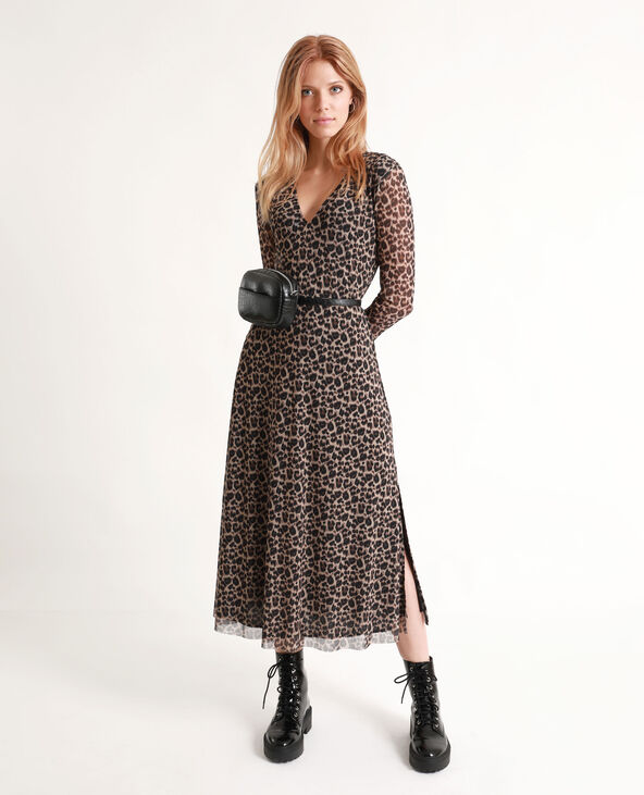 Robe longue léopard camel - Pimkie