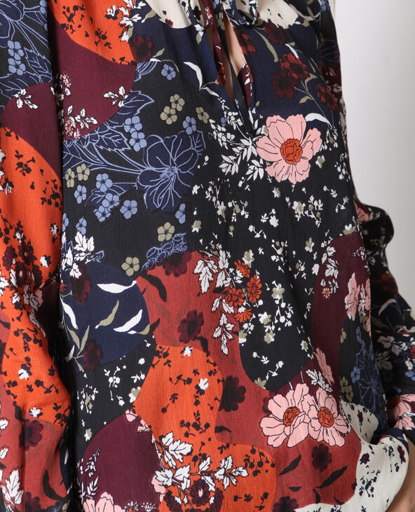 Blouse à fleurs marron - Pimkie
