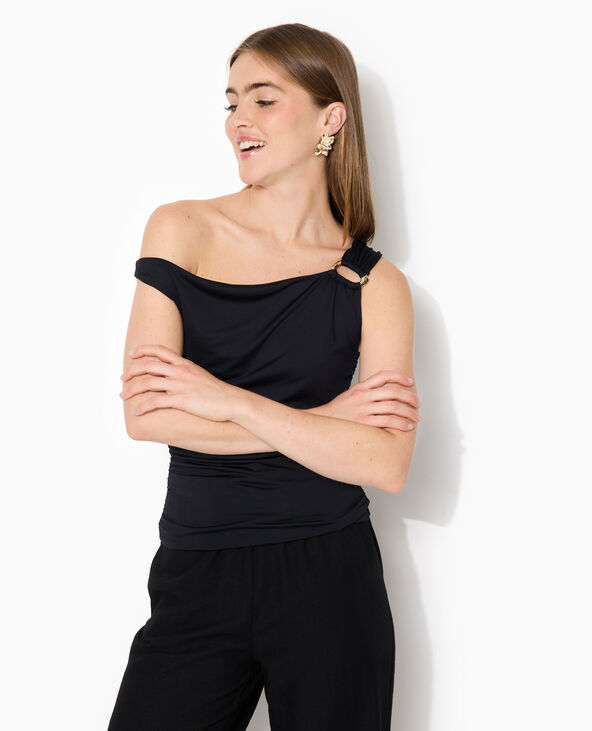Top sans manches avec boucle fantaisie noir - Pimkie
