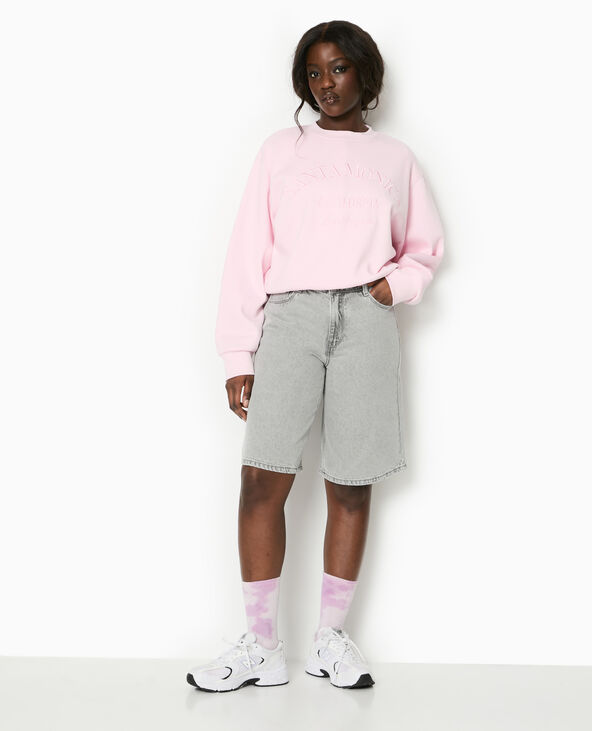 Bermuda large en jean gris clair - Pimkie