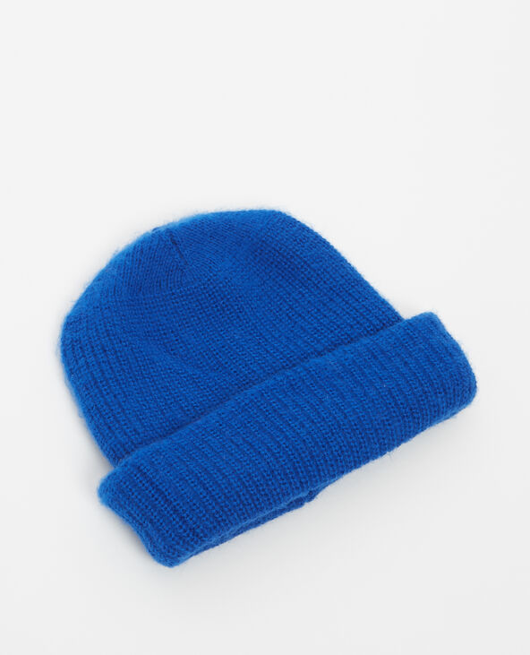 Bonnet à revers bleu marine - Pimkie
