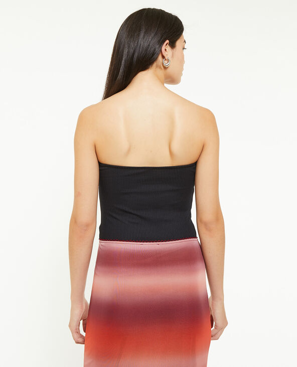 Top bustier effet twisté devant noir - Pimkie