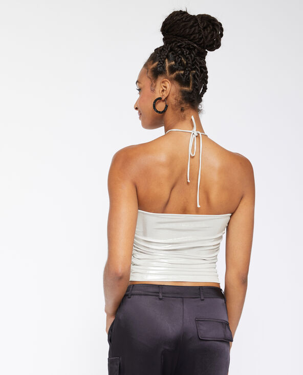 Top dos-nu maille brillante gris clair - Pimkie