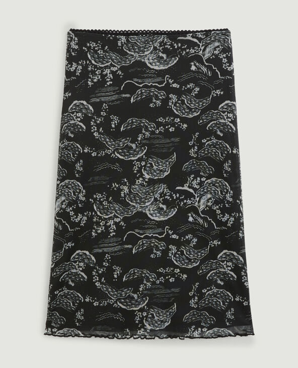 Jupe tube en voile noir - Pimkie
