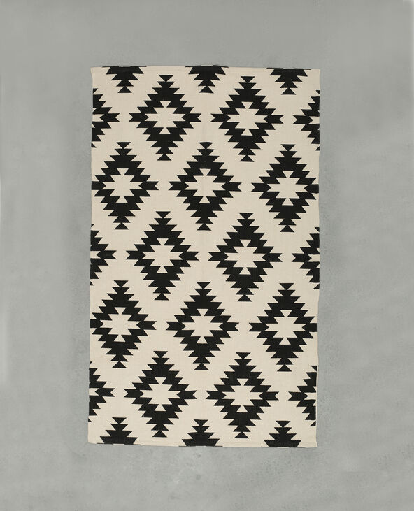 Tapis coton imprimé noir - Pimkie