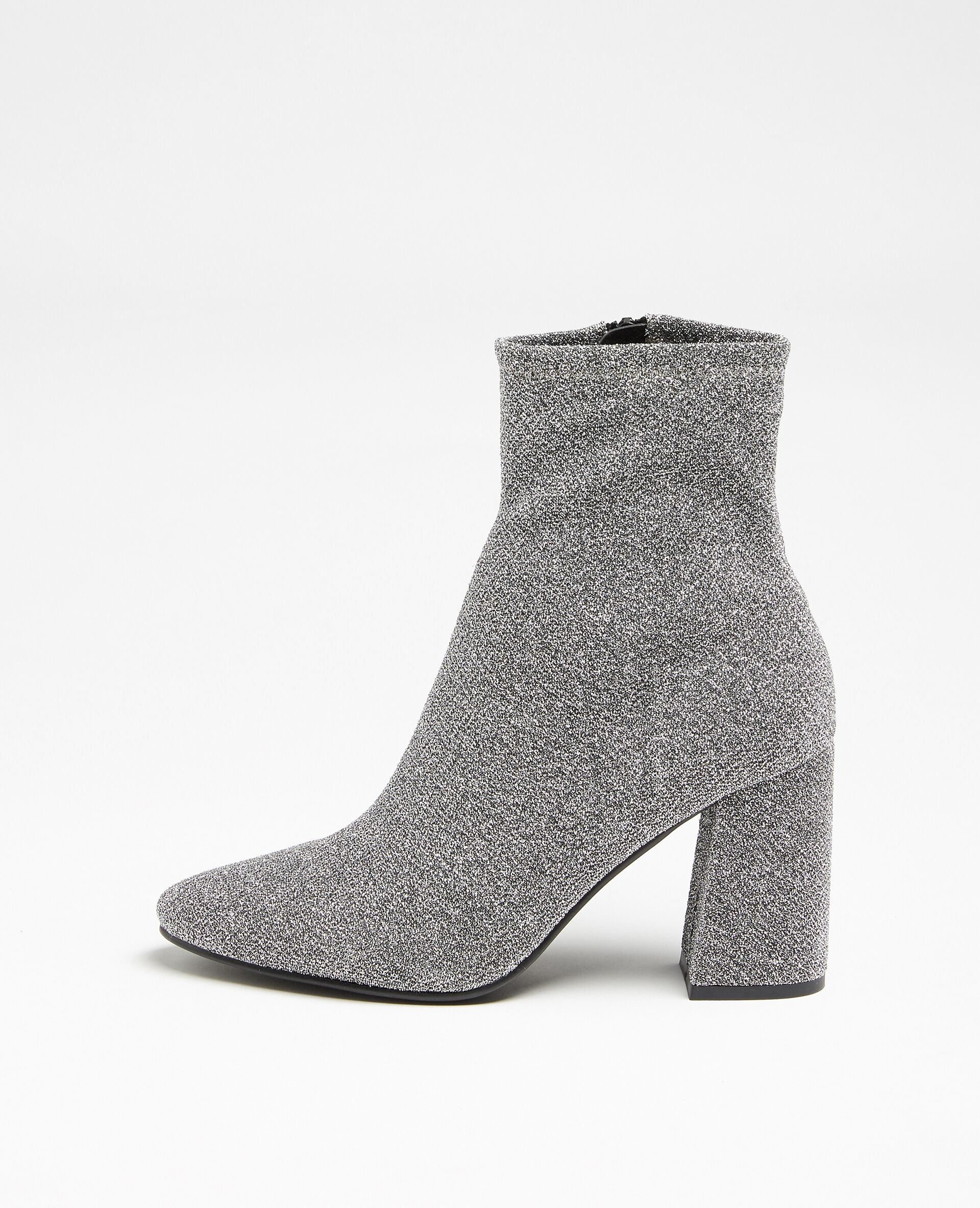 bottines femme gris argenté