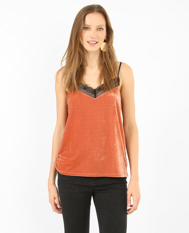 Top velours rose - Pimkie