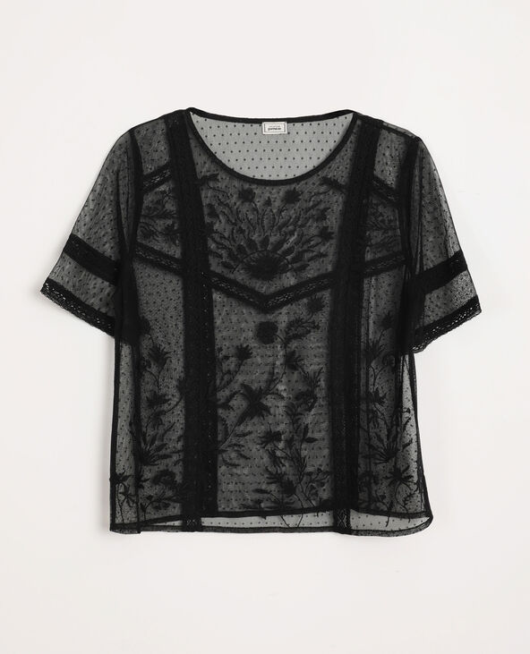 Top en dentelle noir - Pimkie