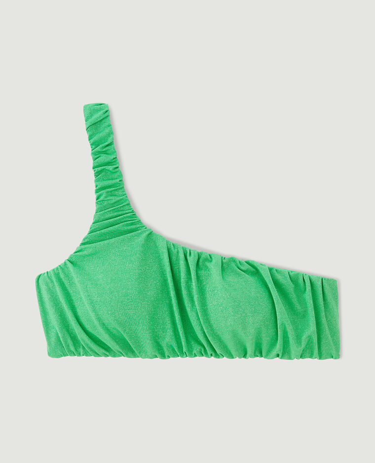 Haut de maillot bandeau asymétrique vert - Pimkie