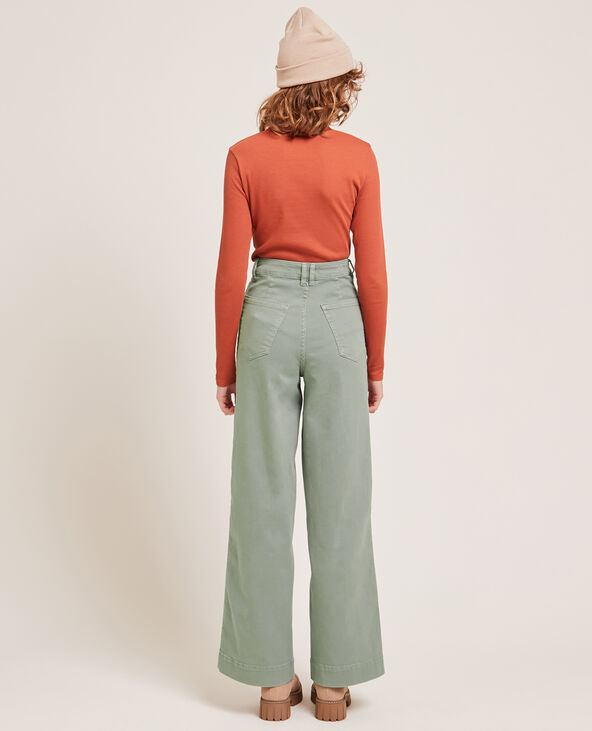 Pantalon denim large vert - Pimkie