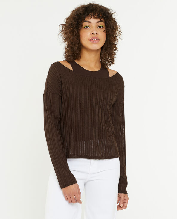 Top 2 en 1 marron - Pimkie