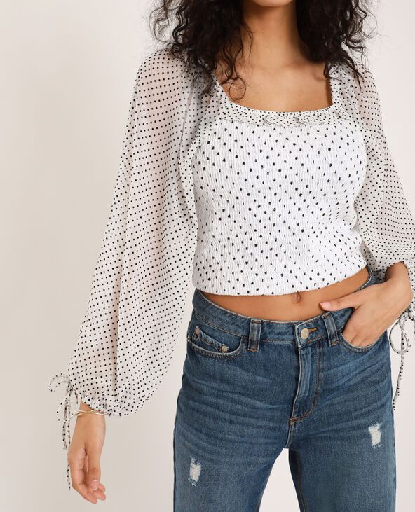Top à smock blanc - Pimkie