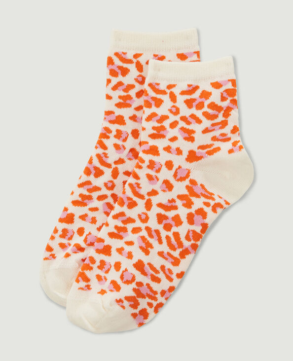 Paire de chaussettes motif léopard écru - Pimkie
