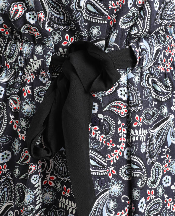 Robe chemise nouée bleu foncé - Pimkie