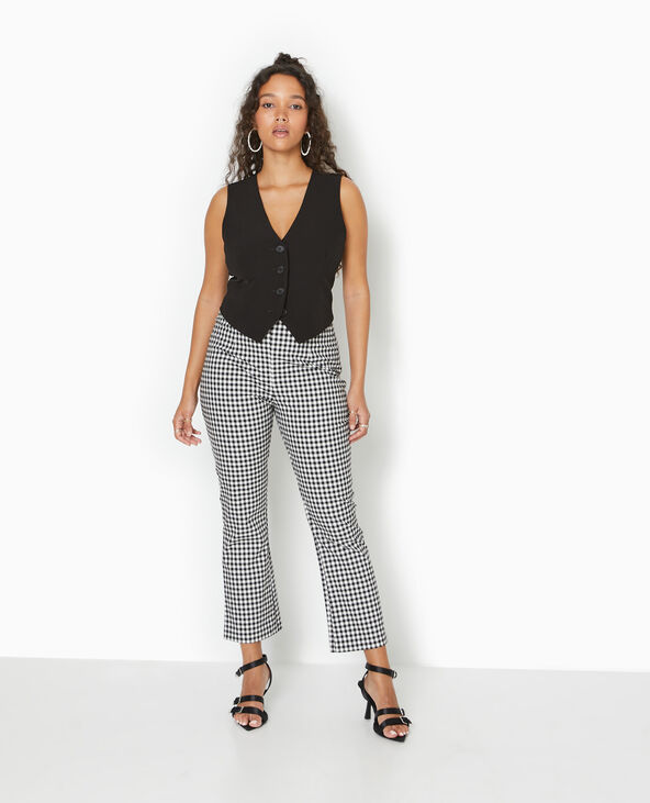 Pantalon 7 8 motif vichy