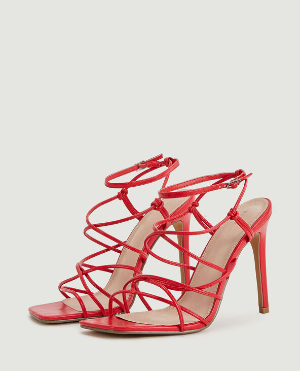 Sandales à talons rouge - Pimkie