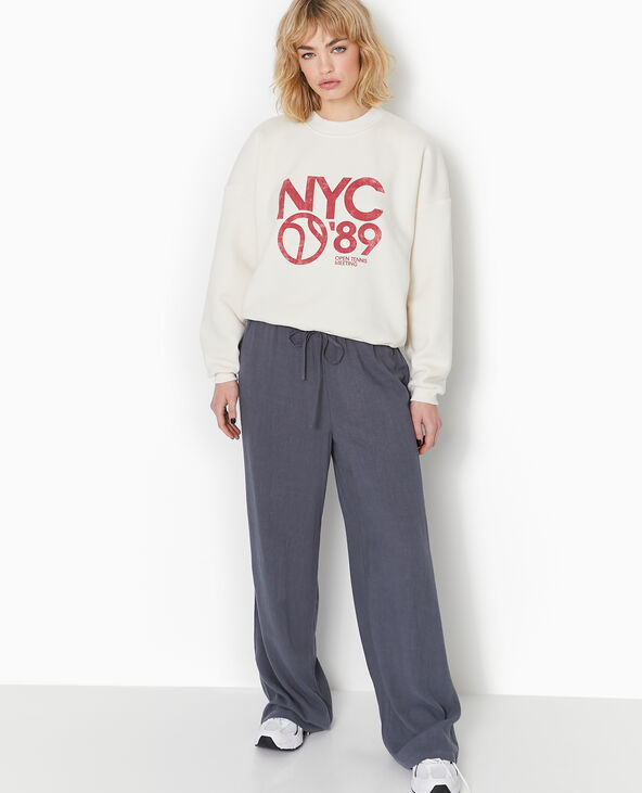 Sweat avec print blanc - Pimkie